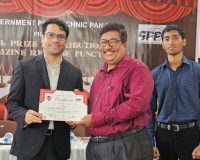 8 Vice president Gymkhana receiving certficates for Blood Donation on behalf of GPP Staff