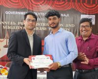 9 General Secretary Students Council receiving certficates for Blood Donation on behalf of GPP Students